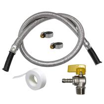 Kit Instalação Gás Encanado Mangueira 1,00m e Válvula Glp Gn