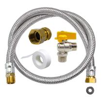 Kit Instalação Gás Encanado Mangueira 1M Adaptador Registro Kit Instalação Gás Encanado Mangueira 1M Adaptador Registro