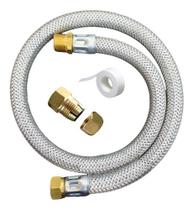 Kit Instalação Gás Encanado Mangueira 2m C Adaptador Vedaros Kit Instalação Gás Encanado Mangueira 2m C Adaptador Vedaros