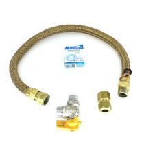 Kit Instalação Gás Encanado Mangueira 80cm+registro+adaptado Kit Instalação Gás Encanado Mangueira 80cm+registro+adaptado