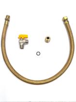 Kit Instalaçao Gás Encanado Mangueira Cobre ( Contuflex ) +registro+adaptador 1/2 Fêmea