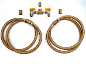 Kit Instalação Gás Encanado Mangueira Cobre, Duplo fogão forno cooktop ( contuflex )