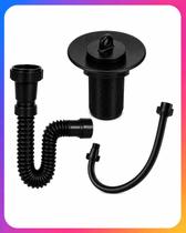Kit Instalação Lavatório Astra Preto Válvula 7/8 Engate 50cm Sifão Universal Kit Instalação Lavatório Astra Preto Válvula 7/8 Engate 50cm Sifão Universal