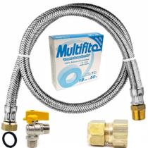 Kit Instalaçao Mang 1,20Mt + Registro+Adaptador Gás Encanado Kit Instalaçao Mang 1,20Mt + Registro+Adaptador Gás Encanado