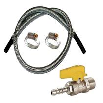 Kit Instalação Mangueira 3,00m + 2 Abraçadeira+Registro Reto