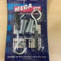 Kit Instalação P/ Varal C/ 2 Molas + 2 Pitões + 2 Buchas 8mm