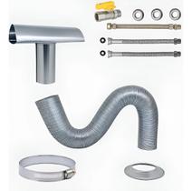Kit Instalação Para Aquecedor A Gás Com Duto E Chaminé 80mm