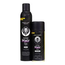 Kit Instant Hair Plus Preto 300ml + Hair Spray Fixador 250ml