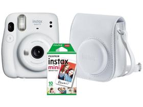 Kit Instax Mini 11 Branca Flash Automático - com Acessórios