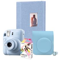 Kit Instax Mini 12 Azul com Bolsa Original + Filme Macaron e Álbum