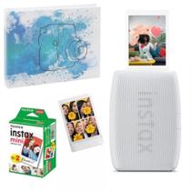 Kit Instax Mini Link 3 branca + album autoadesivo e 20 fotos