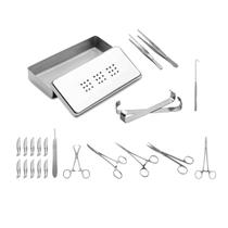 Kit Instrumental Para Castração Tampa com furos - 19 Itens Kit Instrumental Para Castração Tampa com furos - 19 Itens