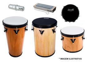 Kit instrumentos samba rebolo timba repique pandeiro