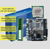 Kit Intel core i3 4170 + Placa mãe H81 + 4Gb Kit Intel core i3 4170 + Placa mãe H81 + 4Gb