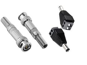 Kit Intelbras 08 Conector Bnc Com Mola + 04 P4 Macho Com Borne