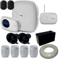 Kit Intelbras 1 Central de Alarme AMT 2010 com Discadora 4 Sensores de presença sem fio