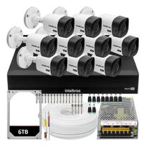 Kit Intelbras 10 Câmeras Segurança Vhc 1120 20m Dvr De 16 Canais 6 Tb Kit Intelbras 10 Câmeras Segurança Vhc 1120 20m Dvr De 16 Canais 6 Tb