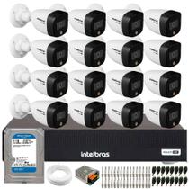 Kit Intelbras 16 Cam Vhd 1220b Full Color 1080p Dvr Mhdx 1016 C/Hd 1 Tb