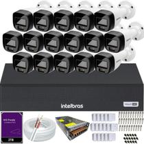Kit Intelbras 16 câmeras Full Color Vhd 1120b Dvr Mhdx 1116c HD 2tb purple Colorido dia e noite Kit Intelbras 16 câmeras Full Color Vhd 1120b Dvr Mhdx 1116c HD 2tb purple Colorido dia e noite