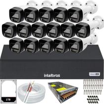 Kit Intelbras 16 Câmeras Segurança VHD 3220b Microfone Audio Full Color 1080p Dvr 3116c 1TB Kit Intelbras 16 Câmeras Segurança VHD 3220b Microfone Audio Full Color 1080p Dvr 3116c 1TB