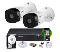Kit Intelbras 2 Cam Dvr 4 Mhdx Full hd Multihd H.265 Hd