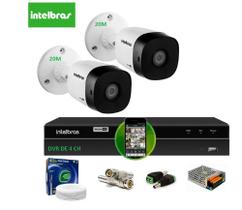 Kit Intelbras 2 Cam G4 Dvr 4ch Mhdx H.265 Sem Hd