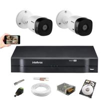 Kit Intelbras 2 Cam VHC 1120b Dvr 4 Mhdx C/ Hd 160GB
