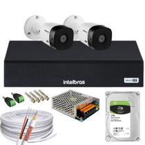 Kit Intelbras 2 Camera Seg 1220B Fullhd Dvr Mhdx 3004-C +1Tb