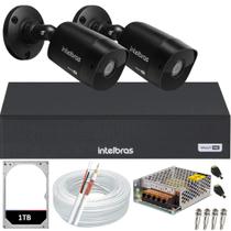 Kit Intelbras 2 Câmeras de Segurança 1220b Black Dvr 4ch Hd 1Tb Kit Intelbras 2 Câmeras de Segurança 1220b Black Dvr 4ch Hd 1Tb