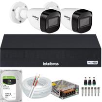 Kit Intelbras 2 Câmeras Vhd 1230 Full Hd 30m Dvr De 4 Canais com hd 1tb Kit Intelbras 2 Câmeras Vhd 1230 Full Hd 30m Dvr De 4 Canais com hd 1tb