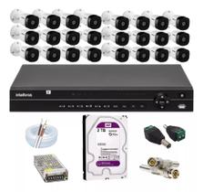 Kit Intelbras 24 Cameras 1120b Dvr 32 Canais Mhdx 1232 C/2tb Kit Intelbras 24 Cameras 1120b Dvr 32 Canais Mhdx 1232 C/2tb