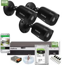 Kit Intelbras 3 Cam 1220b Black Full Hd Dvr Mhdx 3104 C/ 1tb Kit Intelbras 3 Cam 1220b Black Full Hd Dvr Mhdx 3104 C/ 1tb