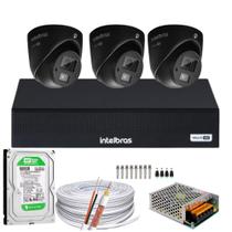 Kit Intelbras 3 Mini 3220d C/áudio Dvr 4ch 3004c Fullhd 500gb Kit Intelbras 3 Mini 3220d C/áudio Dvr 4ch 3004c Fullhd 500gb