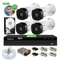 Kit Intelbras 4 Cam 1120b Dvr 8 Canais 1108 Intelbras C/Hd