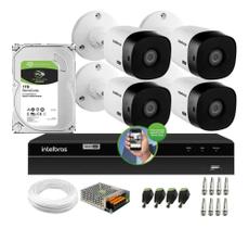Kit Intelbras 4 Cam 1120b E Dvr 8ch Mhdx 1108 C/hd 1tb