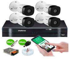 Kit Intelbras 4 Cam 1120b G4 Ir 20m Dvr 4 Mhdx C/ Hd 500g Kit Intelbras 4 Cam 1120b G4 Ir 20m Dvr 4 Mhdx C/ Hd 500g
