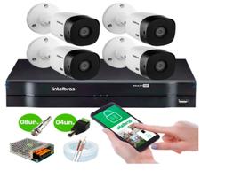 Kit Intelbras 4 Cam 1120b G4 Ir 20m Dvr 4 Mhdx C/ Hd 500g