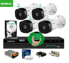 Kit Intelbras 4 Cam 1120b Ir 20m Dvr 4ch Mhdx Full Hd 160giga Kit Intelbras 4 Cam 1120b Ir 20m Dvr 4ch Mhdx Full Hd 160giga