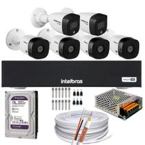 Kit Intelbras 4 Cam 1220b e 2 Cam Full Color Dvr Mhdx 3008-C C/HD purple 1tb