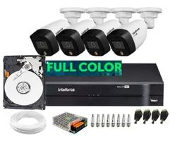 Kit Intelbras 4 Cam. 1220b Full Color Dvr 4ch C/Hd 320gb