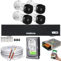 Kit Intelbras 4 Cam 1220b Full hd Dvr Mhdx 3004-C Full Hd C/ Hd Kit Intelbras 4 Cam 1220b Full hd Dvr Mhdx 3004-C Full Hd C/ Hd