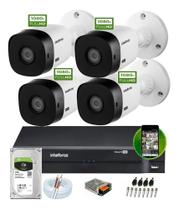 Kit Intelbras 4 Cam 1220b Fullhd Dvr Mhdx Full Hd C/ Hd 1tb