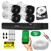 Kit Intelbras 4 Cam Full hd 1220b 1080p Dvr Mhdx 3004