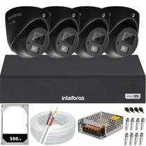 Kit Intelbras 4 câmeras black áudio mic Full Hd Dvr 04 canais Hd 500Gb Kit Intelbras 4 câmeras black áudio mic Full Hd Dvr 04 canais Hd 500Gb