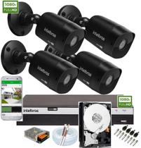 Kit Intelbras 4 Cameras de Segurança 1220b Black Dvr 4 Full Hd C / Hd Kit Intelbras 4 Cameras de Segurança 1220b Black Dvr 4 Full Hd C / Hd