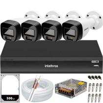 Kit Intelbras 4 Câmeras Full Color Dvr Imhdx 3108 Hd 500gb Colorido 24hrs