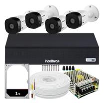 Kit Intelbras 4 Câmeras Vhl 1120 20m Dvr De 8 Canais Hd 1t