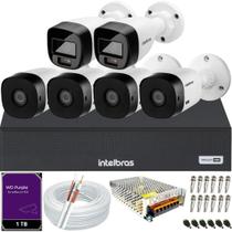 Kit Intelbras 4 Câmeras Vhl 1220b e 2 Câmeras Vhd 1220b Full Color Dvr Mhdx 3108c HD purple 1TB