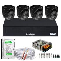 Kit Intelbras 4 Mini 3220d C/áudio Dvr 4 Canais 3004c + Hd 500GB