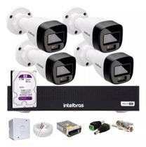 Kit Intelbras 4 Vhd 1120b Full Color, Dvr Mhdx 1004c C/1tb